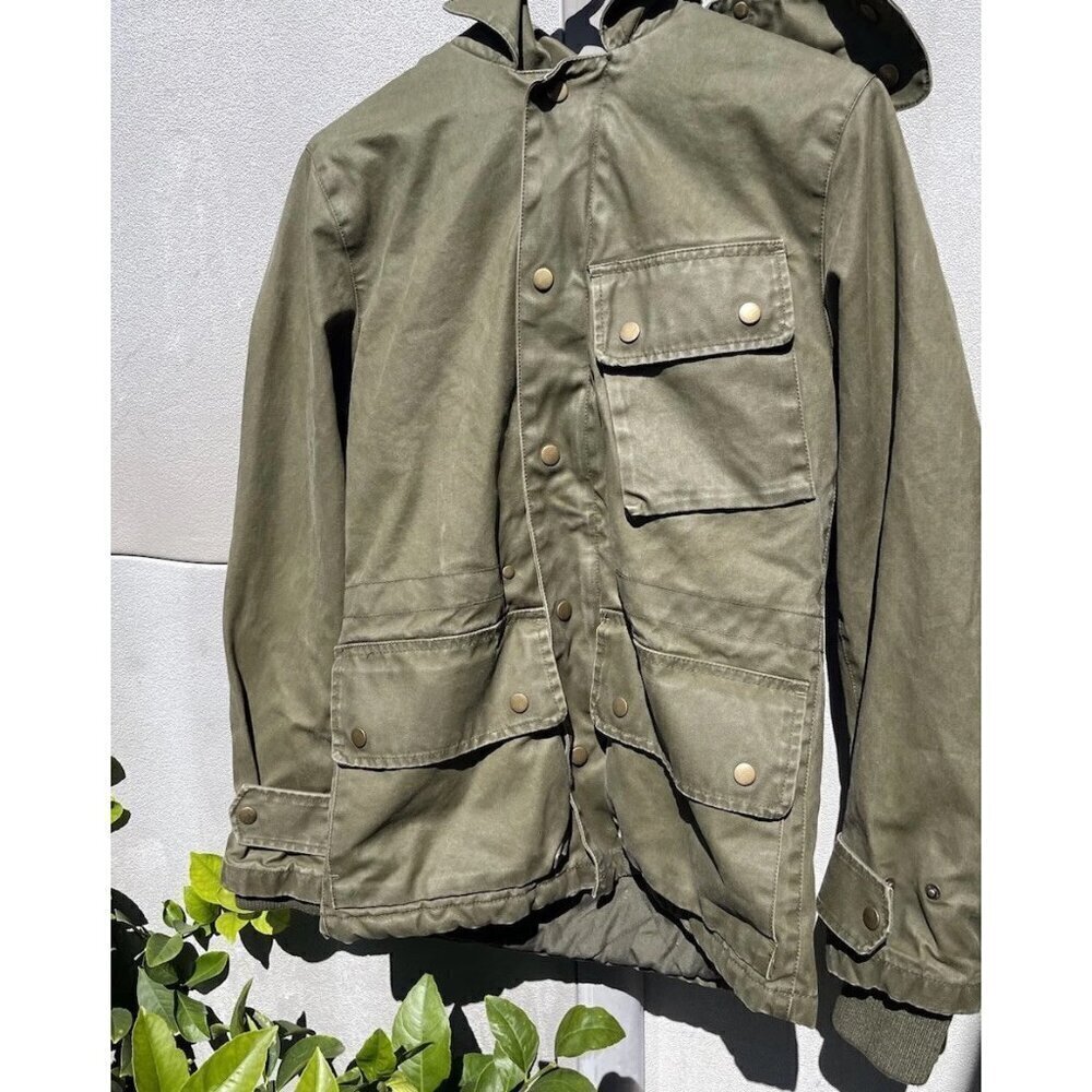 Vintage J Crew Jacket Men’s Sz XS Green Military Army Field Cargo Utility Coat